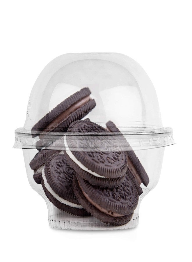 Stock Your Home Mini Clear Plastic Dessert Cups with Lids 5 oz (Set of 50) Small Disposable Parfait Cup, Dome Lid - No Hole, 5-Ounce Party Fruit Containers, Banana Pudding Bowl, Jello, Ice Cream, Desserts Container - Image 1